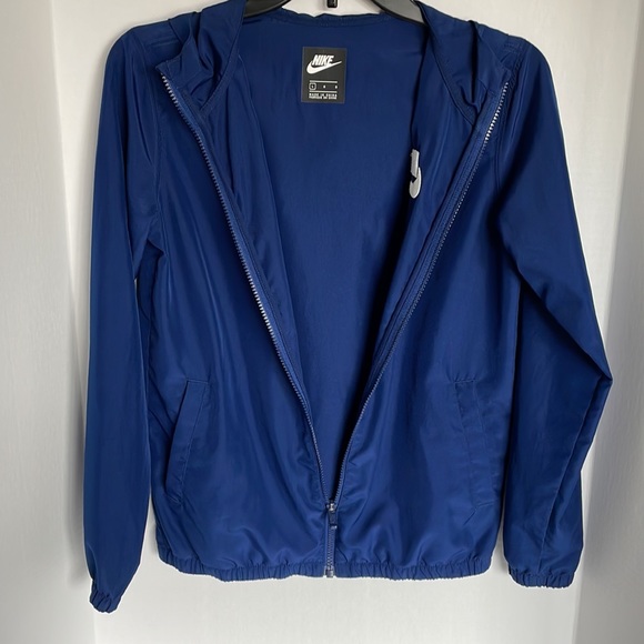 Nike navy blue hooded windbreaker jacket youth size Large - Picture 4 of 13